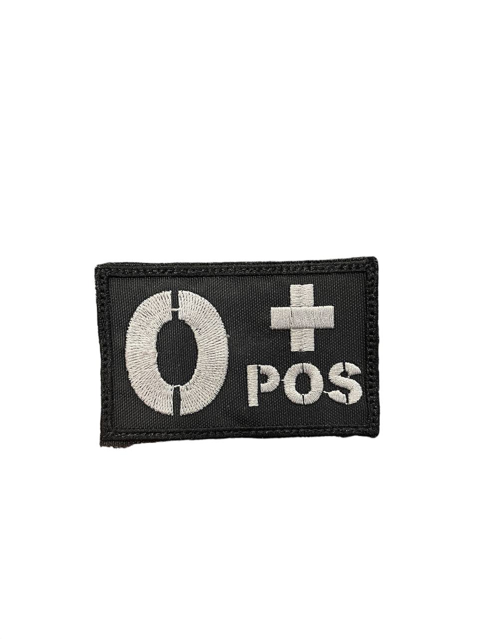 PARCHE DE TELA O+ POSITIVO BORDADO CON VELCRO