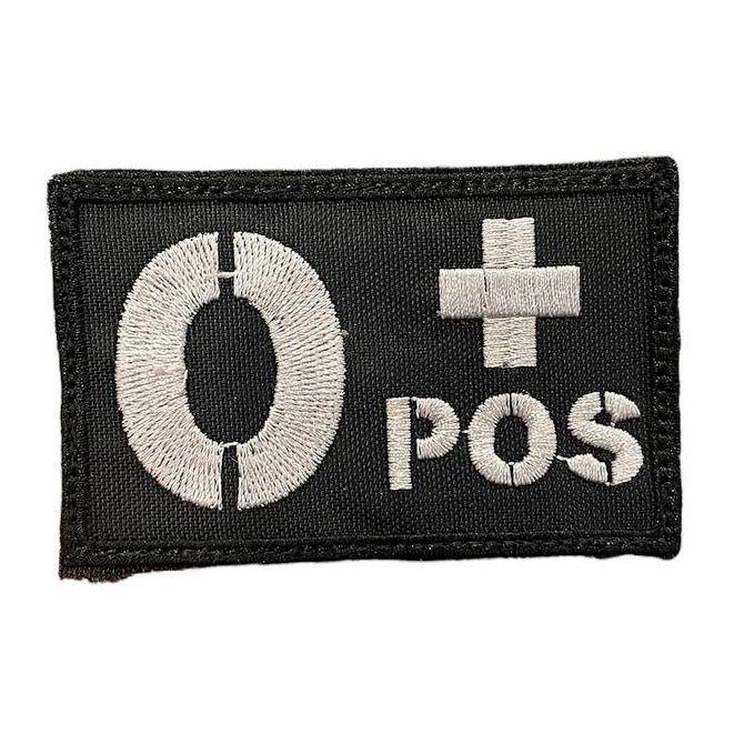 PARCHE DE TELA O+ POSITIVO BORDADO CON VELCRO