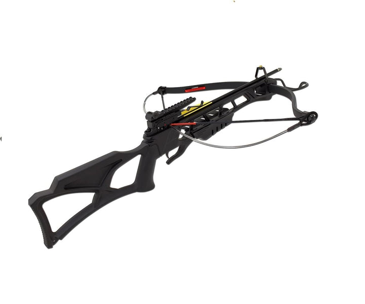 BALLESTA  DE CAZA BLACK 175lb INCLUYE 2 FLECHAS/PERNOS, LUBICANTE PARA RIEL