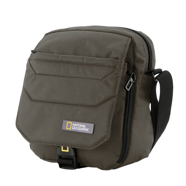 BOLSO DE VIAJE NATGEO CON EXPANSOR FRONTAL PRO 3L RESISTENTE AL AGUA, CAFE OLIVO