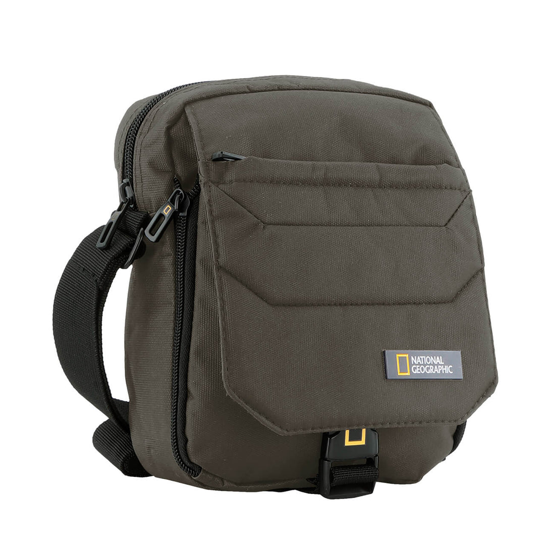 BOLSO DE VIAJE NATGEO CON EXPANSOR FRONTAL PRO 3L RESISTENTE AL AGUA, CAFE OLIVO