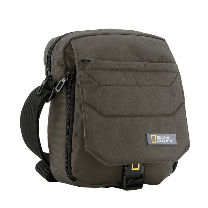BOLSO DE VIAJE NATGEO CON EXPANSOR FRONTAL PRO 3L RESISTENTE AL AGUA, CAFE OLIVO