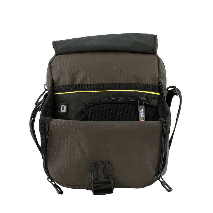 BOLSO DE VIAJE NATGEO CON EXPANSOR FRONTAL PRO 3L RESISTENTE AL AGUA, CAFE OLIVO