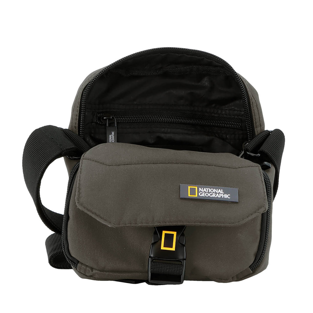 BOLSO DE VIAJE NATGEO CON EXPANSOR FRONTAL PRO 3L RESISTENTE AL AGUA, CAFE OLIVO