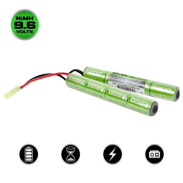 Bateria Valken Energy NiMH 9.6V 2200mAh Split Airsoft