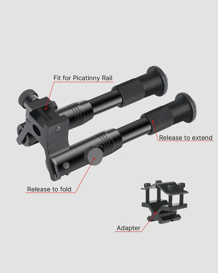 Bipie para rifle con montaje tactico ajustable RB5010