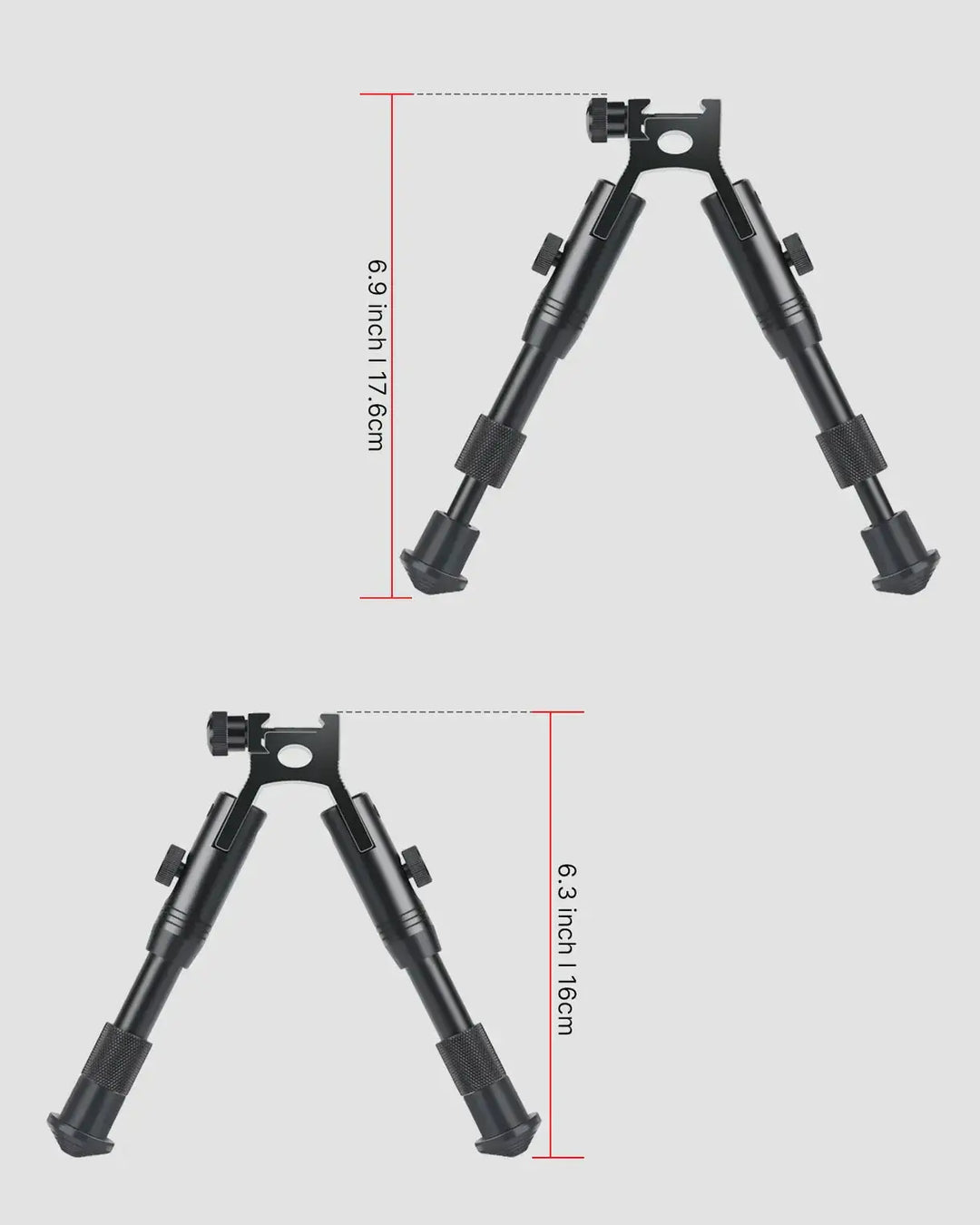 Bipie para rifle con montaje tactico ajustable RB5010