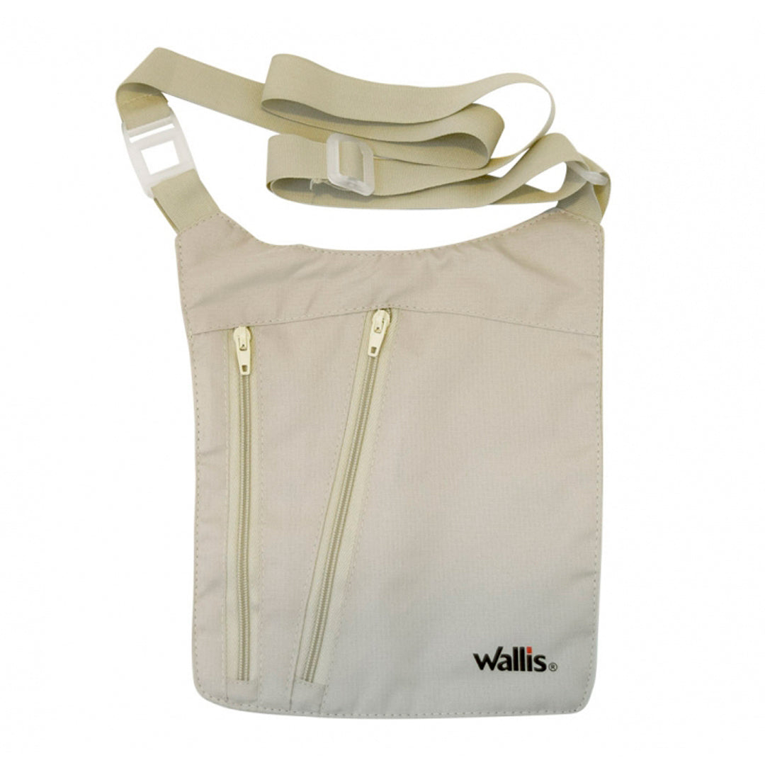 Bolsa de seguridad para colgar, 100% poliéster, beige