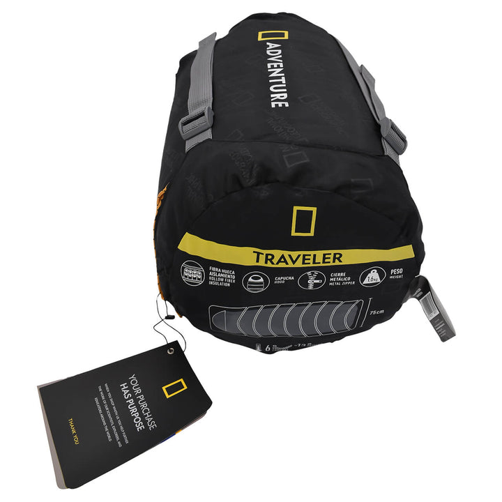 Bolsa para dormir Nat Geo Traveller, -13° C hasta +6° C, Verde Olivo