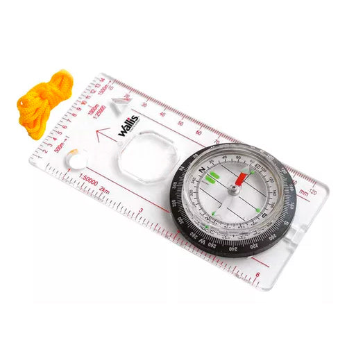 Brujula con lupa, regla y cordon para colgar
