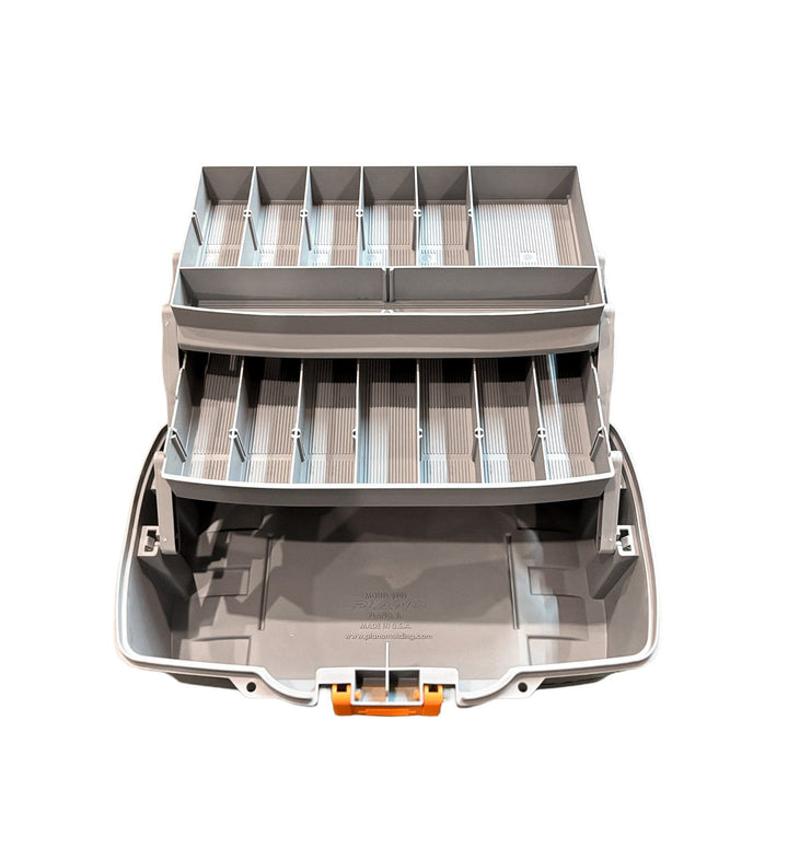 CAJA DE PESCA PLANO 2 REPISAS LIGHT GREY / DARK GREY