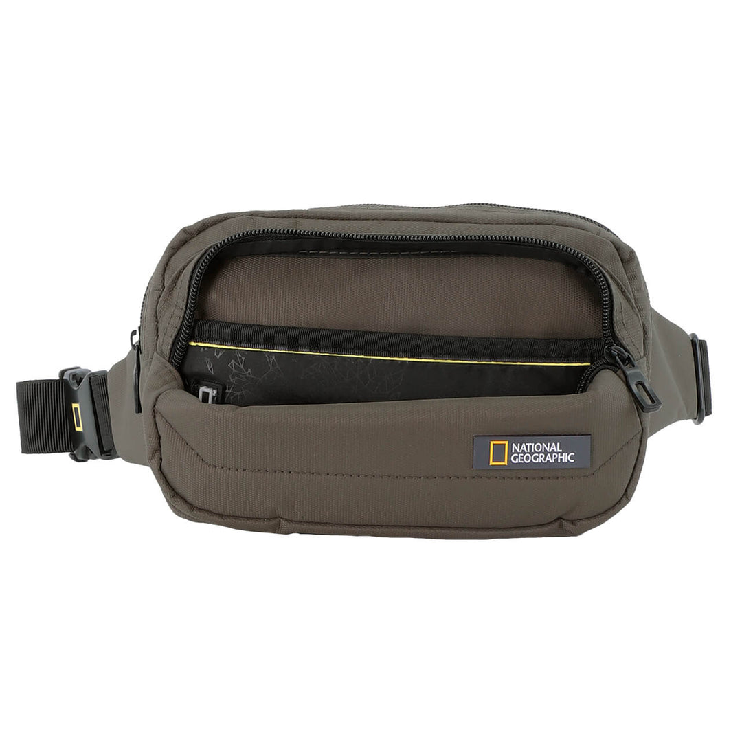 CANGURERA URBANA NAT GEO PRO, RESISTENTE AL AGUA CAFE OLIVO