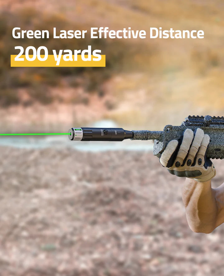 COLIMADOR EZshoot Bore LASER verde PARA RIFLE Y PISTOLAS Calibre .177 hasta Calibre 12GA