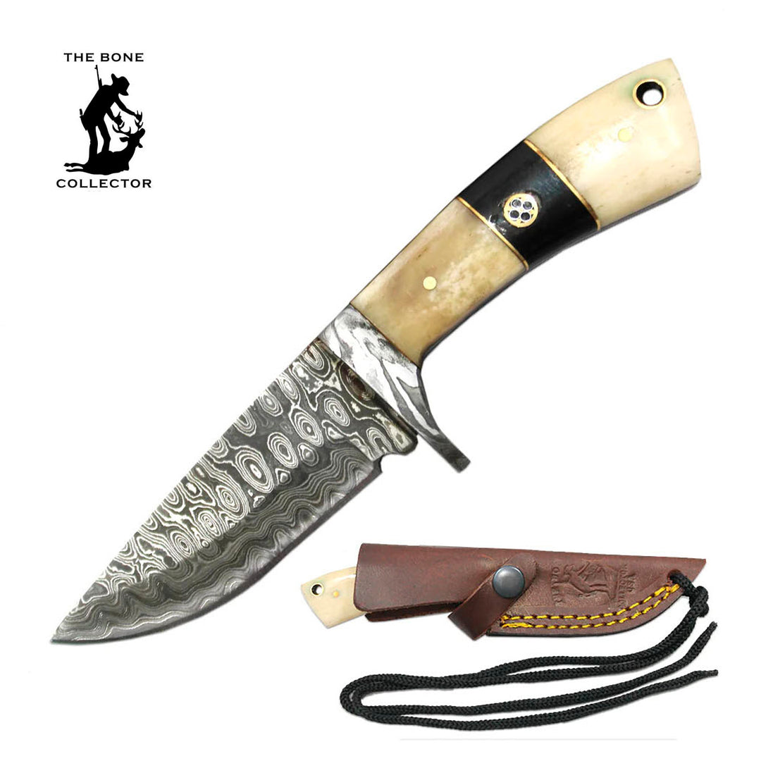CUCHILLO DAMASCUS BONE COLLECTOR 6.5" BOVINE HANDLE SKINNER