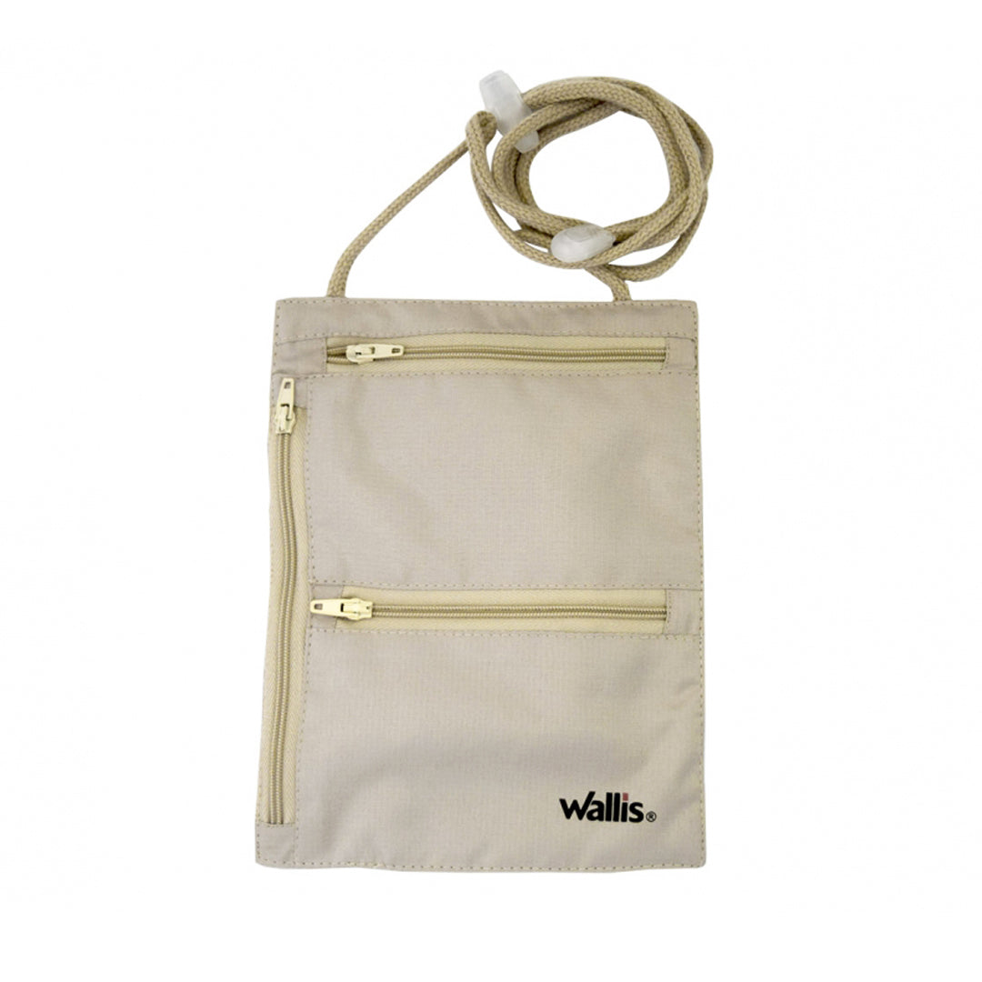 Cartera de seguridad 100% poliéster, Beige