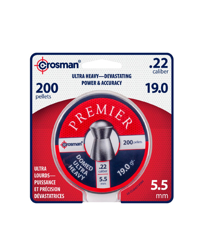 DIABOLO CROSMAN PREMIER ULTRA DOMED CALIBRE .22(5.5mm) 19gr 200 Piezas