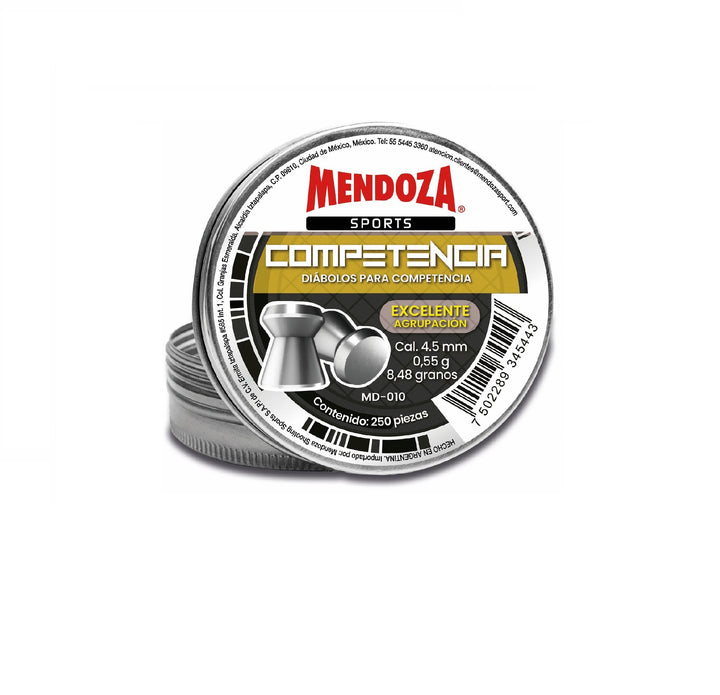 DIABOLO COMPETENCIA PUNTA PLANA CALIBRE 177(4.5mm) 8.48gr 250 Piezas