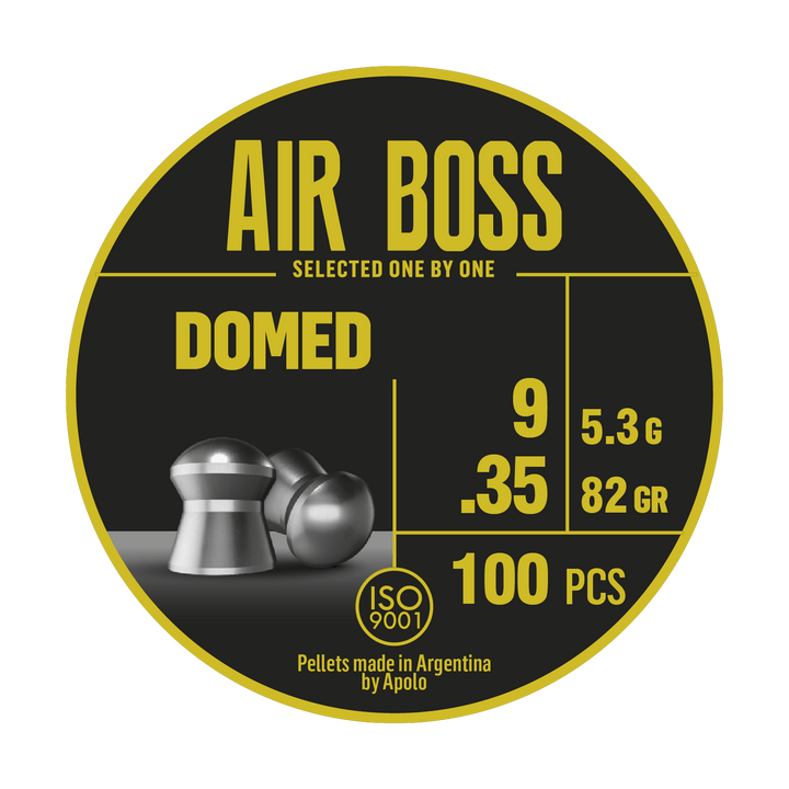 DIABOLO APOLO AIR BOSS DOMED CALIBRE .35(9mm) 82 gr 100 Piezas
