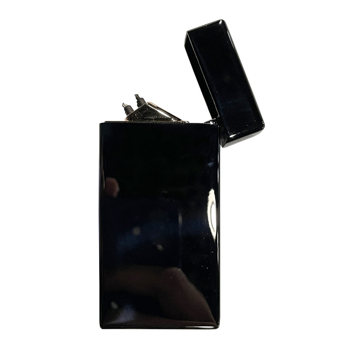 ENCENDEDOR ELÉCTRICO RECARGABLE DOBLE ARCO NEGRO BRILLANTE