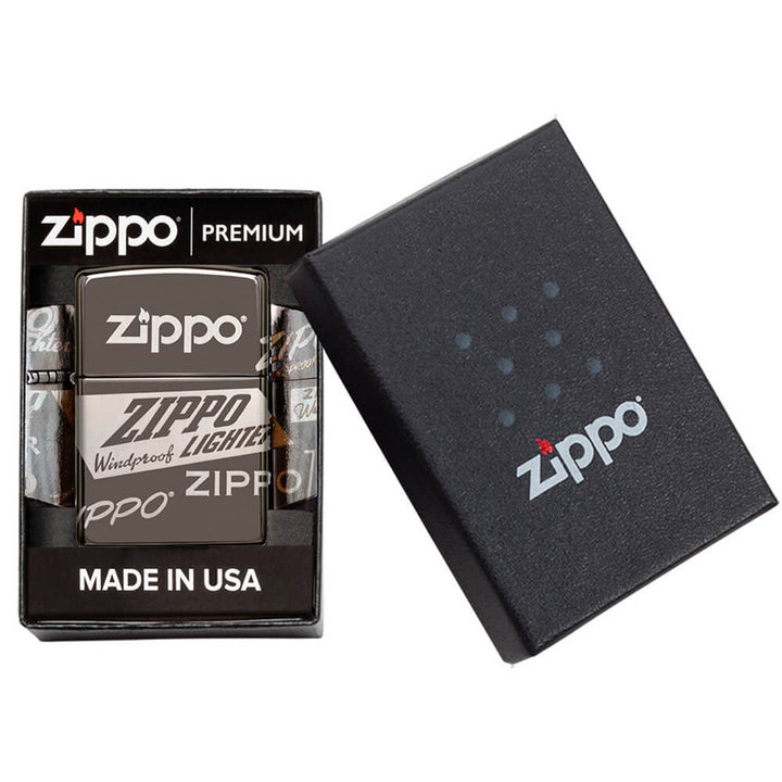 ENCENDEDOR ZIPPO BLACK ICE GRABADO ZIPPO 360°