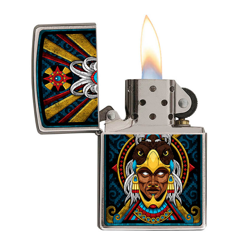 ENCENDEDOR ZIPPO MÉXICO AZTECA CORAZÓN DE GUERRERO