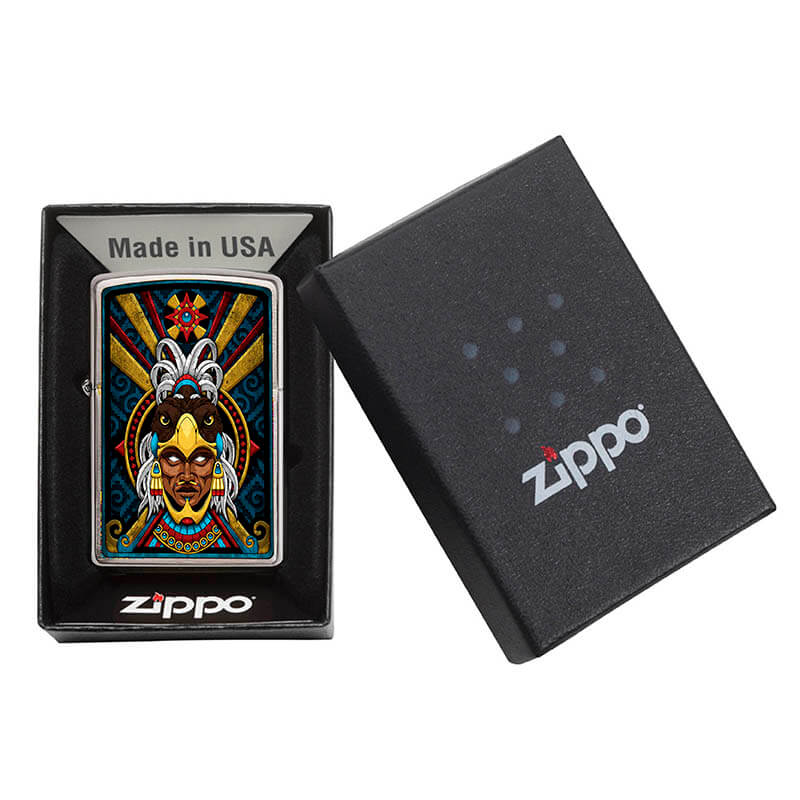 ENCENDEDOR ZIPPO MÉXICO AZTECA CORAZÓN DE GUERRERO