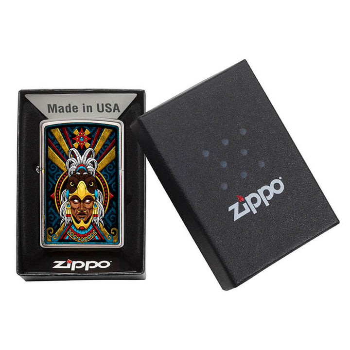 ENCENDEDOR ZIPPO MÉXICO AZTECA CORAZÓN DE GUERRERO