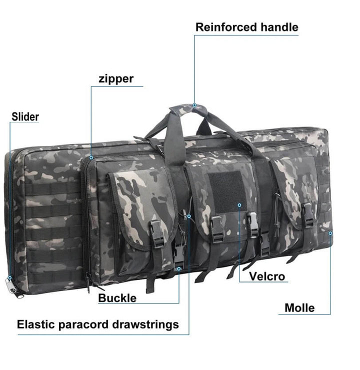 32" Double Rifle Bag BLACK CAMO