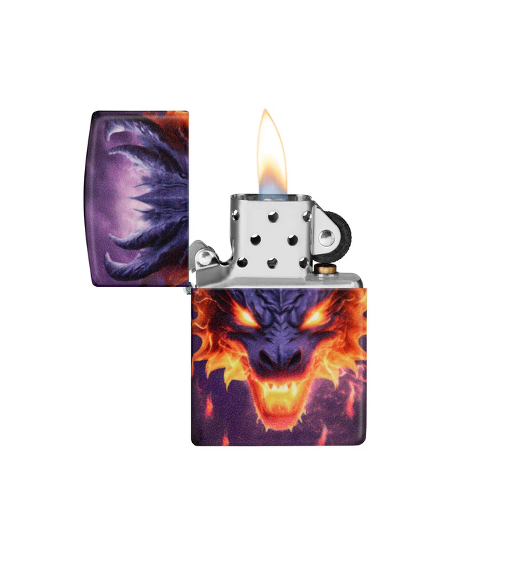 Encendedor Zippo 540 Diseño De Dragón Brillante en la Oscuridad