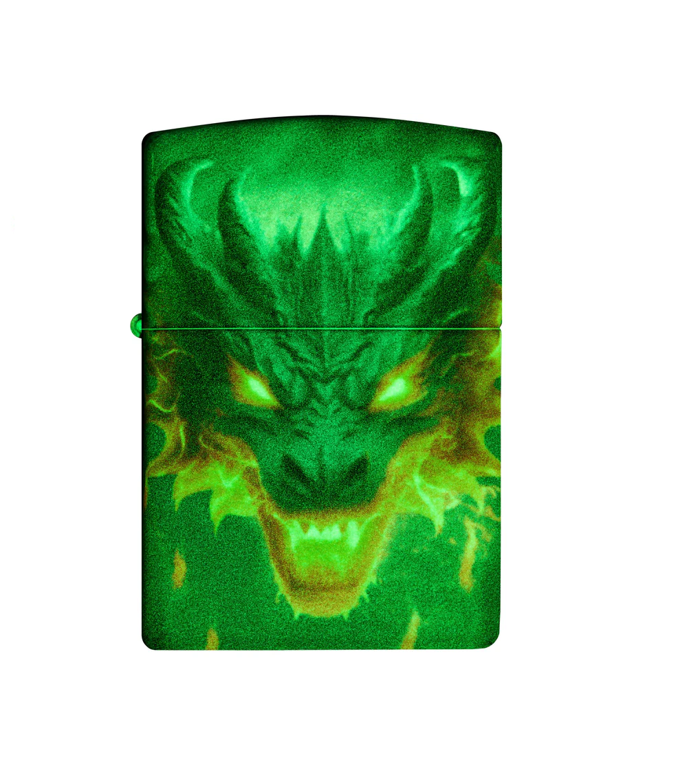Encendedor Zippo 540 Diseño De Dragón Brillante en la Oscuridad