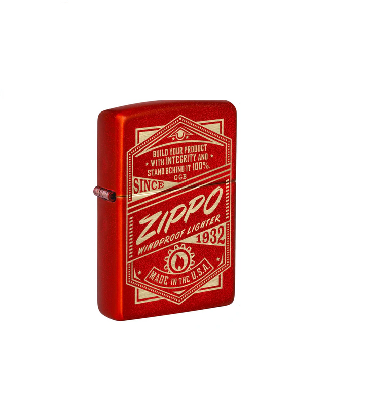 Encendedor Zippo Metálico Rojo Diseño Zippo