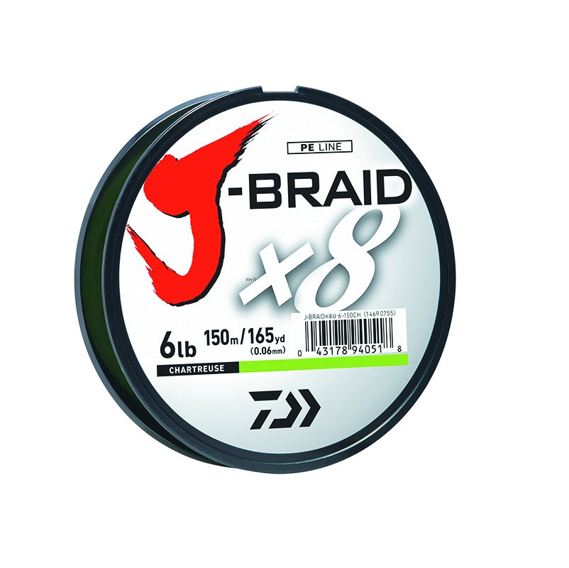 HILO TRENZADO DAIWA X8 CHARTREUSE 20LB 150M