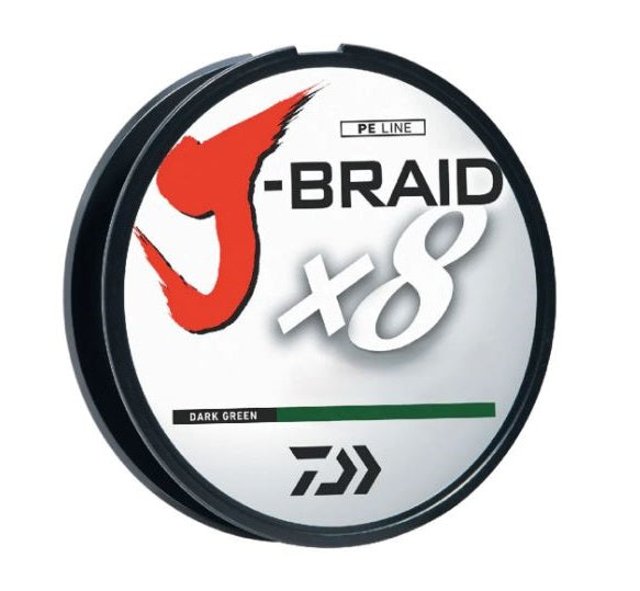 HILO TRENZADO DAIWA X8 DARK GREEN 15LB 150M