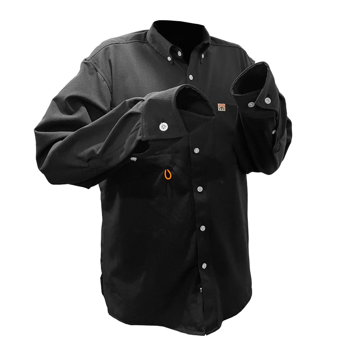 CAMISA TAU SPANISH FISHING MANGA LARGA NEGRA