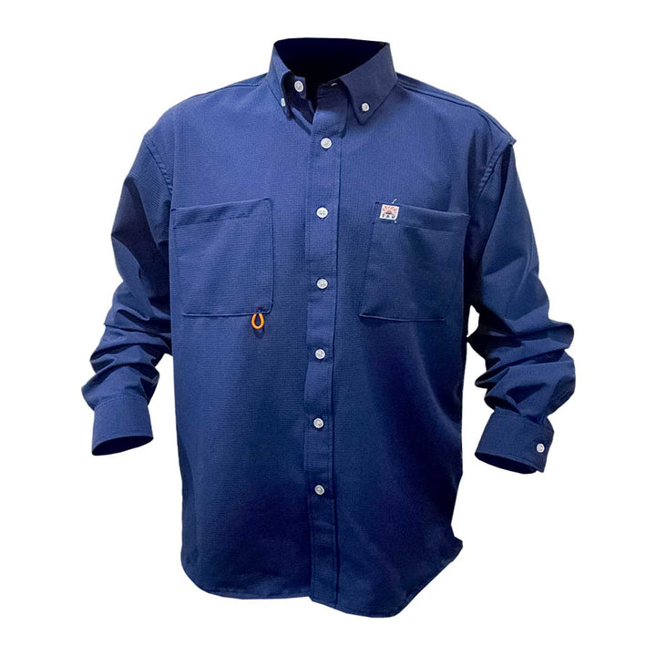 CAMISA TAU SPANISH FISHING MANGA LARGA AZUL