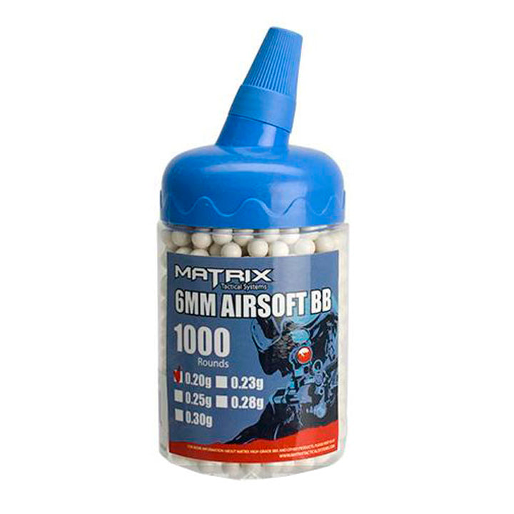 Municiones Airsoft Matrix Match Grade 6mm con 1000