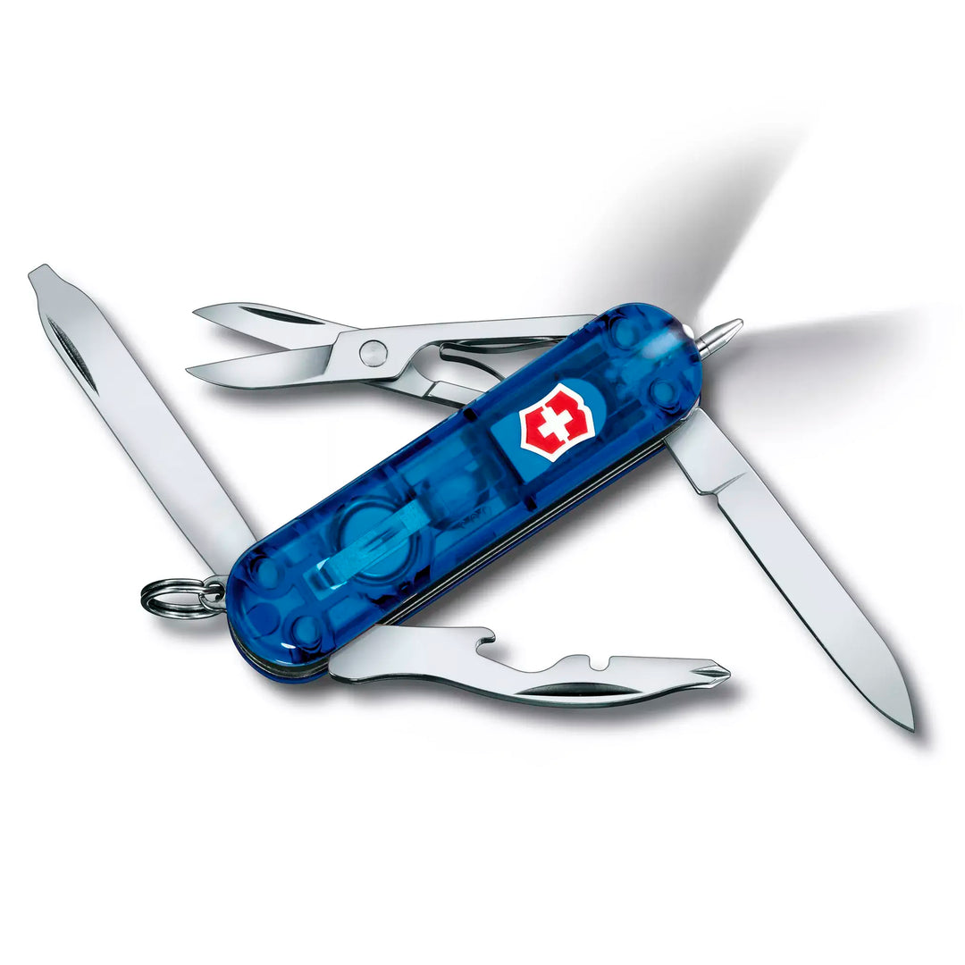 NAVAJA SUIZA MIDNITE MANAGER BLUE TRANSPARENT 10 FUNCIONES 58MM VICTORINOX