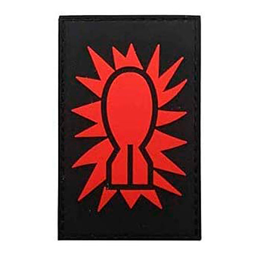 PARCHE BOMB RED 8 X 5CM