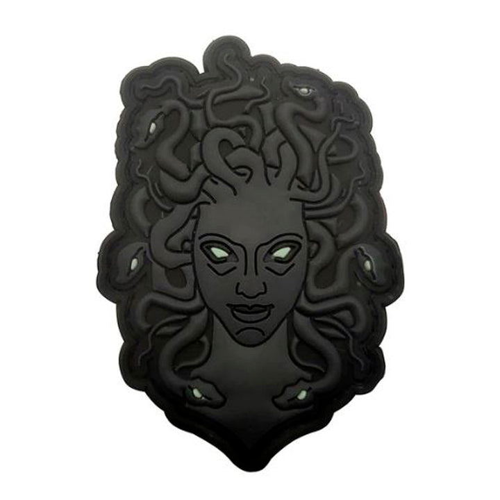 PARCHE MEDUSA BLACK GLOWING 9X6CM