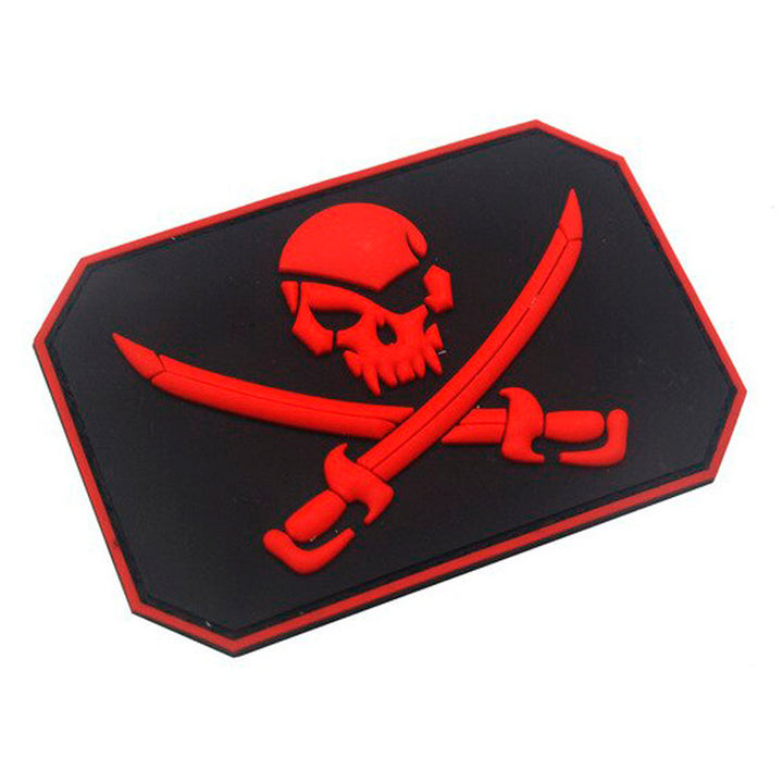 PARCHE PIRATE SKULL RED 8 X 5CM