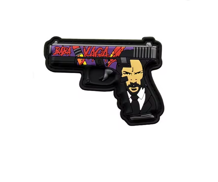 PARCHE PISTOLA John Wick Baba Yaga Glock 7.5X5CM