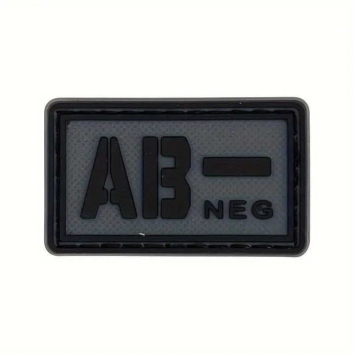PARCHE SANGRE AB NEGATIVO BLACK 5 X3CM