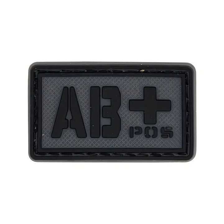 PARCHE SANGRE AB POSITIVO BLACK 5 X3CM