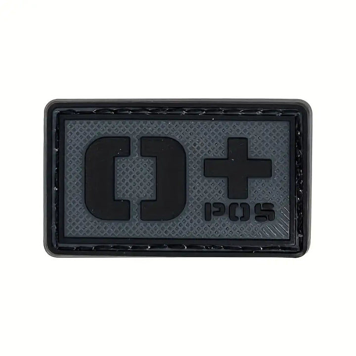 PARCHE SANGRE O POSITIVO BLACK 5 X3CM