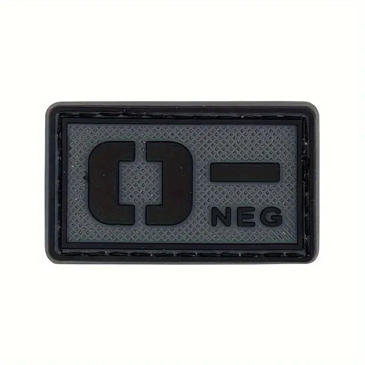PARCHE SANGRE O NEGATIVO BLACK 5 X3CM