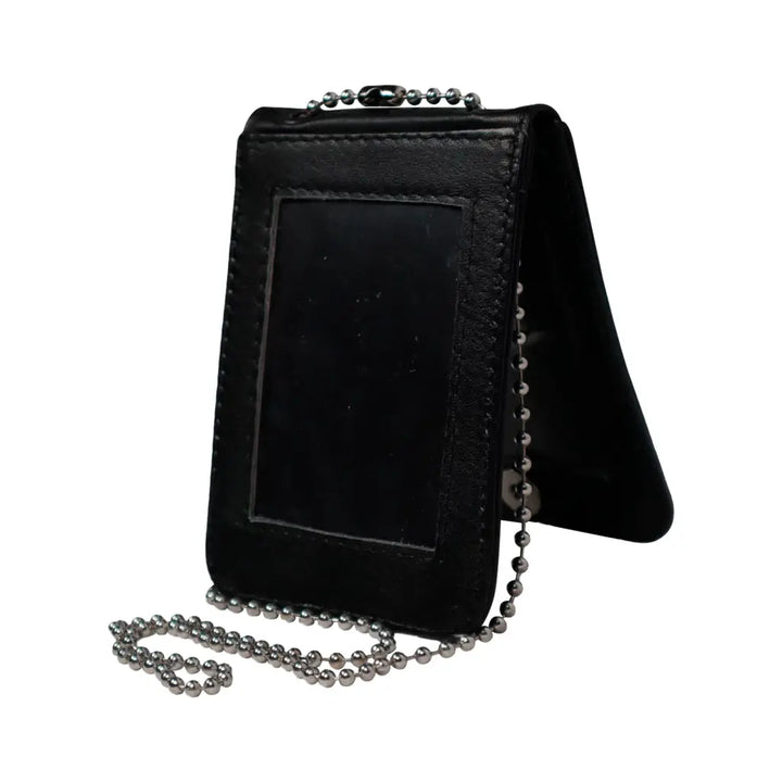 PORTA CREDENCIAL CON IMAN DE PIEL