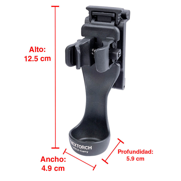 PORTA LINTERNA DE FIBRA DE VIDRIO CON SUJETADOR