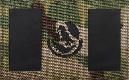 PARCHE REFECTIVE BANDERA MÉXICO CAMUFLAJE 8X5CM