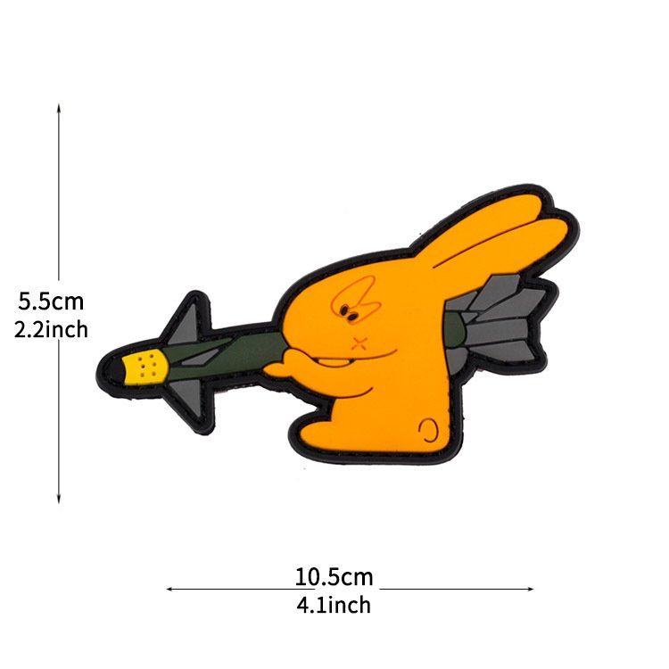 Parche Bunny Boomstick Orange 10.5 x 5.5cm