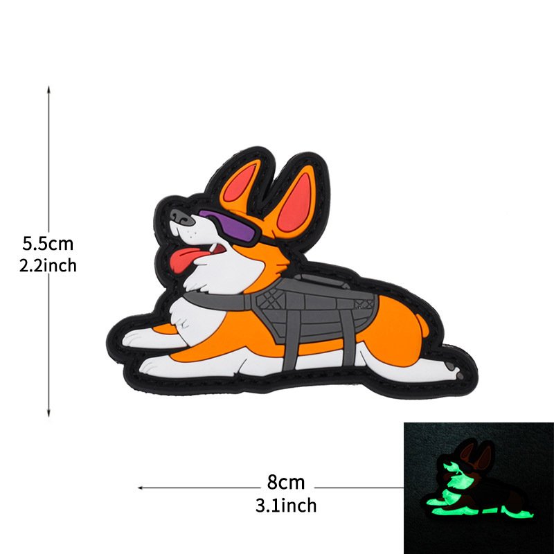 Parche Tactical Dog Chloe Glowing 8 X 5.5CM
